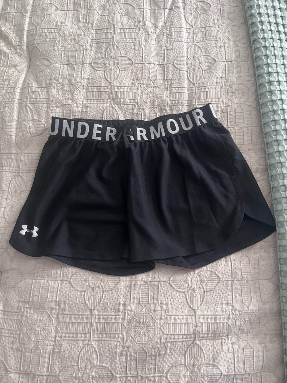 Under Armour Black Athletic Shorts with Branded Waistband